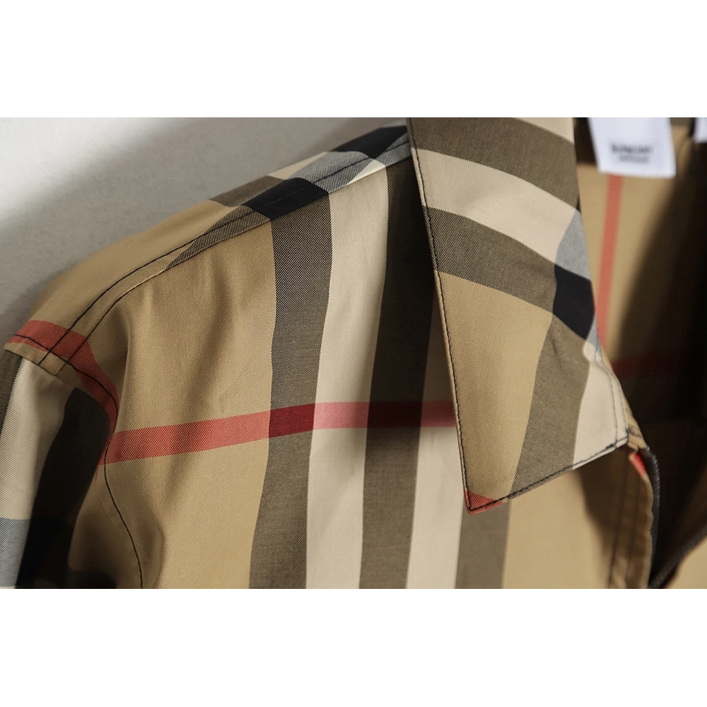 Burberry BBR 23SS Plaid Lapel Shirt Jacket,Burberry Jacket,Jacket,APPAREL