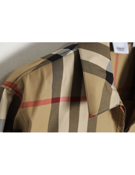 Burberry BBR 23SS Plaid Lapel Shirt Jacket,Burberry Jacket,Jacket,APPAREL