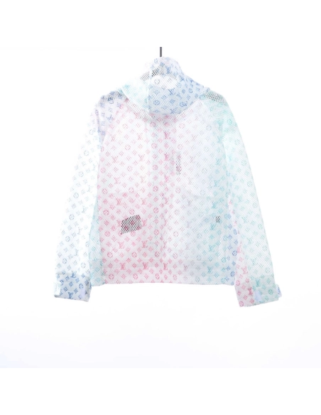 Louis Vuitton Gradient Presbyopia Mesh Hooded Jacket TSK1,Louis Vuitton Jacket,Jacket,APPAREL