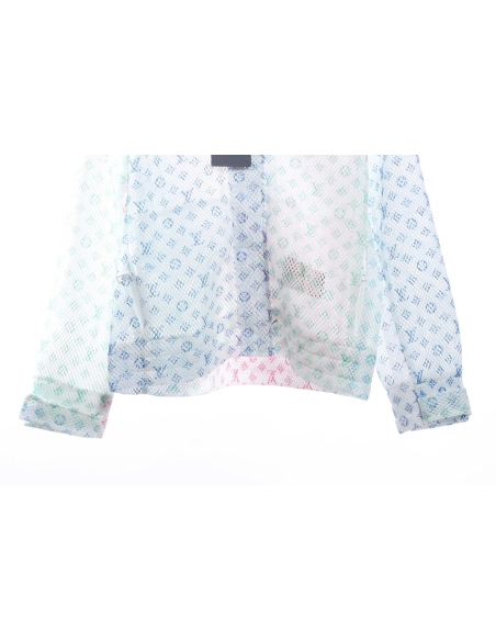 Louis Vuitton Gradient Presbyopia Mesh Hooded Jacket TSK1,Louis Vuitton Jacket,Jacket,APPAREL