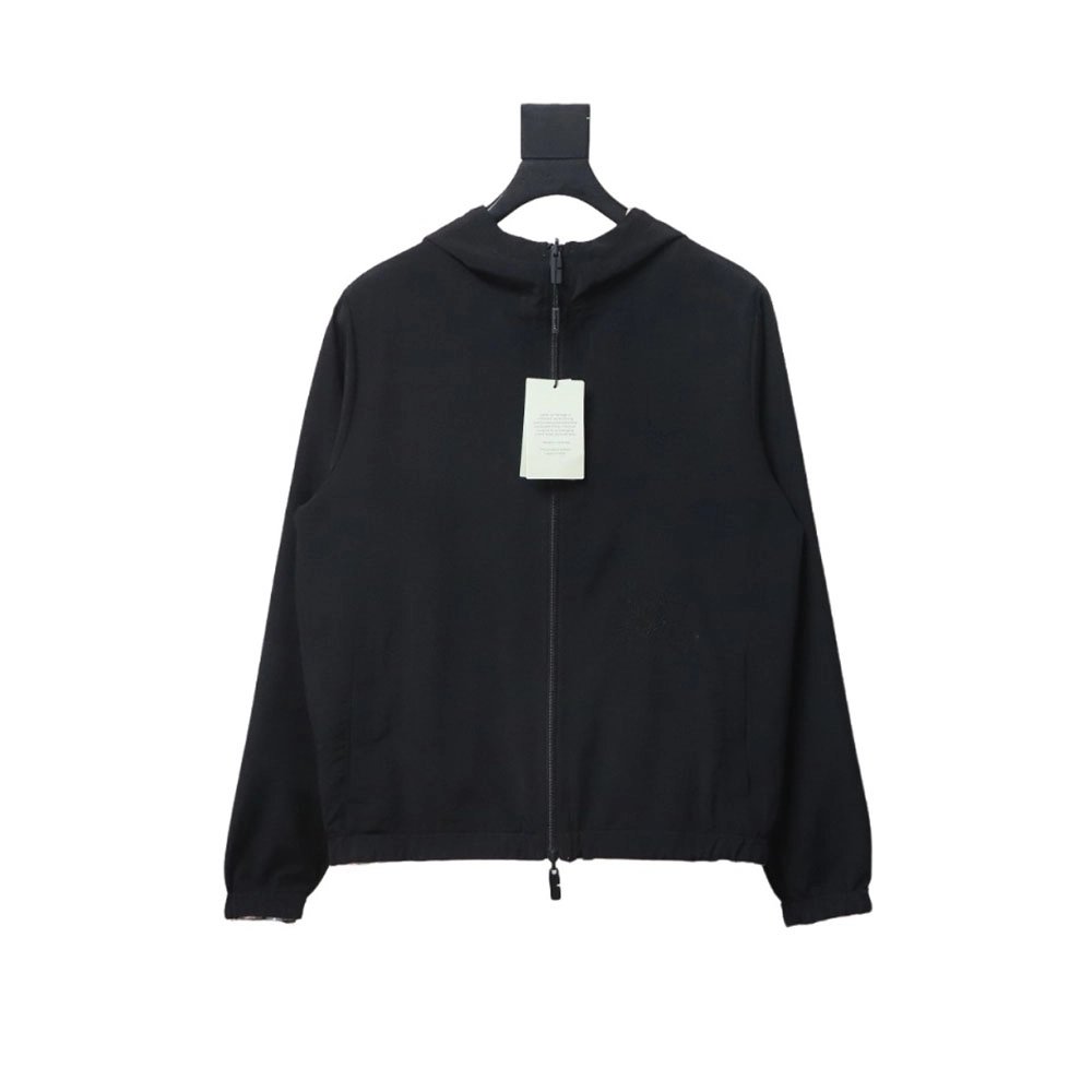 Burberry Check Warhorse Reversible Hooded Jacket,Burberry Jacket,Jacket,APPAREL