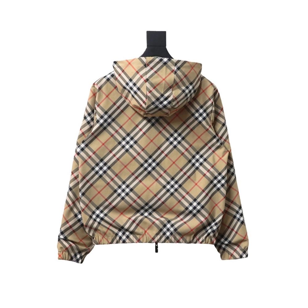 Burberry Check Warhorse Reversible Hooded Jacket,Burberry Jacket,Jacket,APPAREL