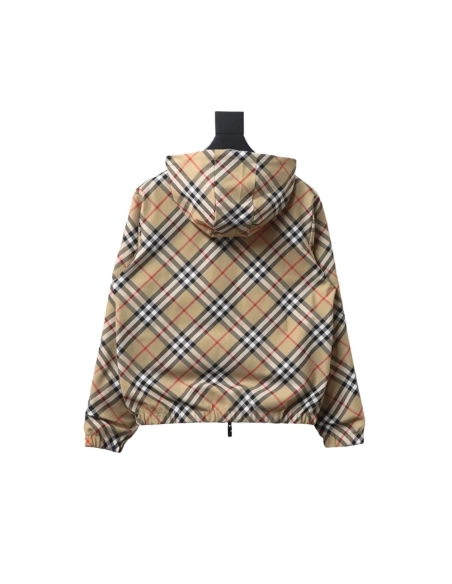 Burberry Check Warhorse Reversible Hooded Jacket,Burberry Jacket,Jacket,APPAREL