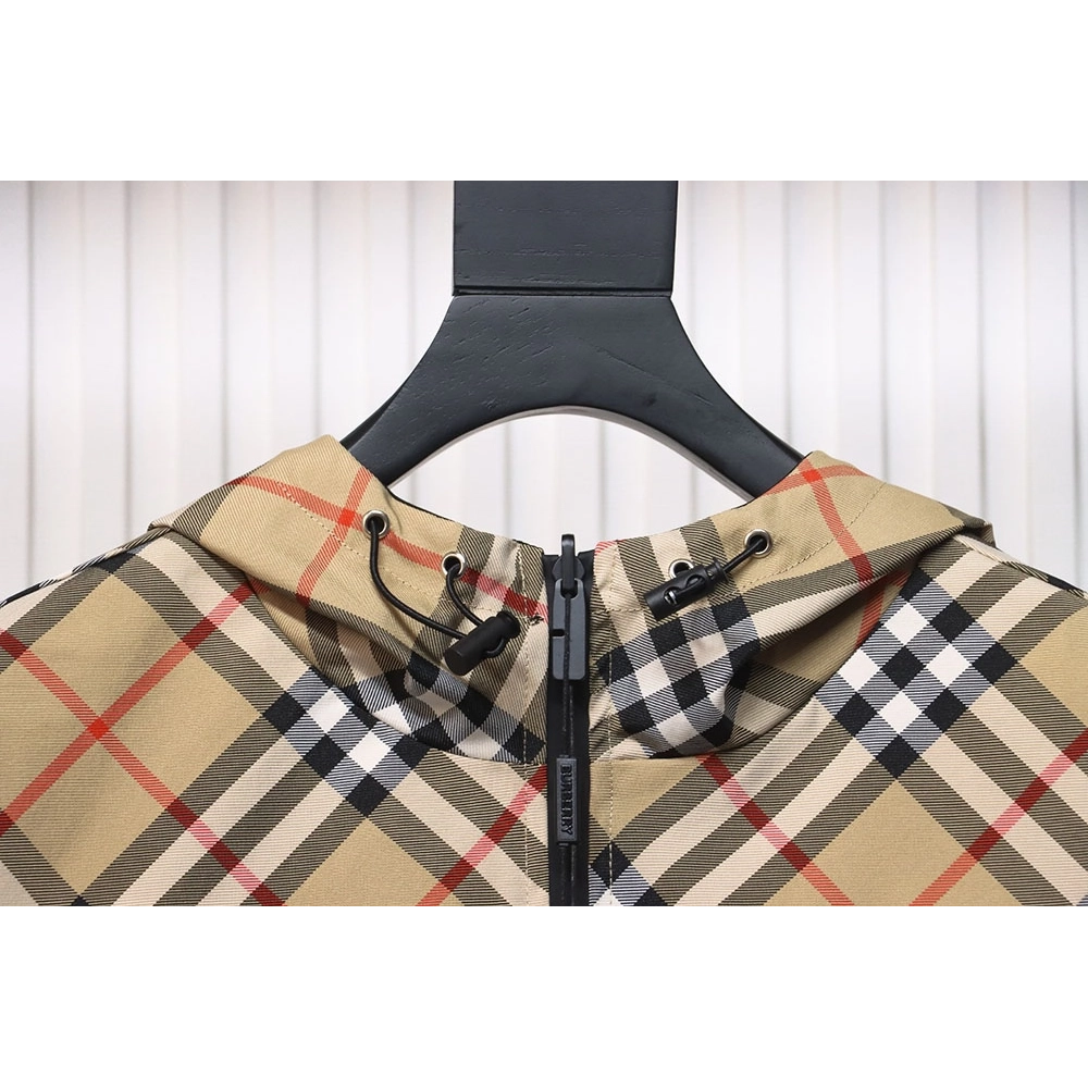 Burberry Check Warhorse Reversible Hooded Jacket,Burberry Jacket,Jacket,APPAREL