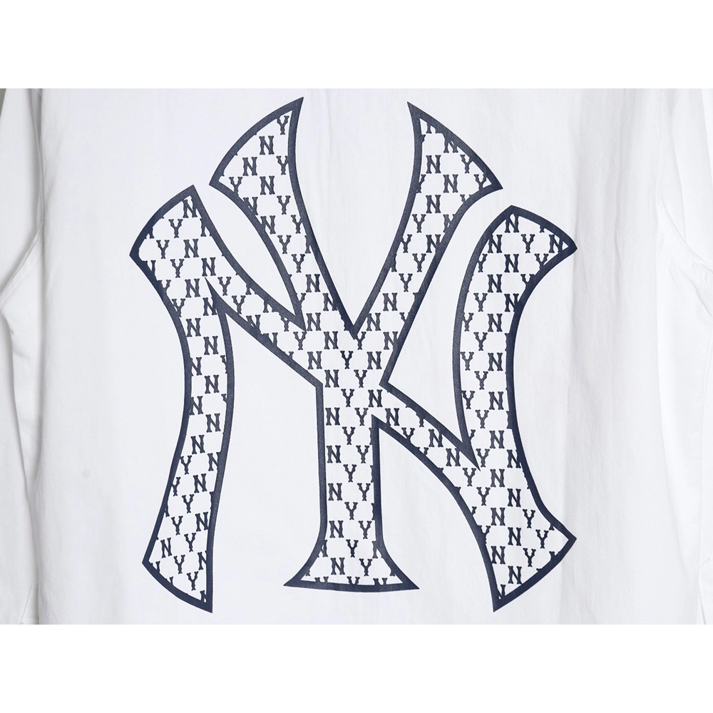 MLB Back Logo longsleeved shirt autumn heavy embroidered Oxford shirt jacket,MLB Jacket,Jacket,APPAREL