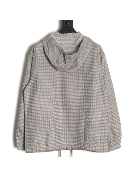 Miu Miu all over printed nylon hooded windbreaker jacket,Miu Miu Jacket,Jacket,APPAREL