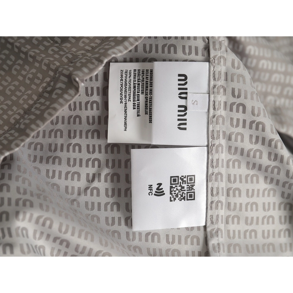 Miu Miu all over printed nylon hooded windbreaker jacket,Miu Miu Jacket,Jacket,APPAREL