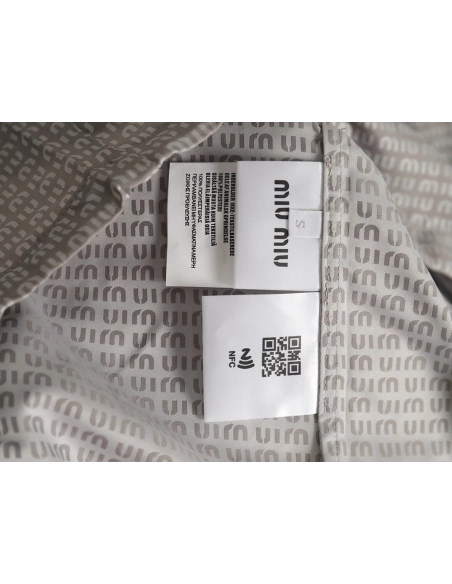 Miu Miu all over printed nylon hooded windbreaker jacket,Miu Miu Jacket,Jacket,APPAREL