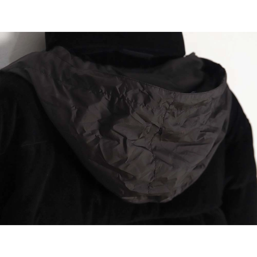 Prada PRD 23FW velvet triangle logo down jacket,Prada Jacket,Jacket,APPAREL