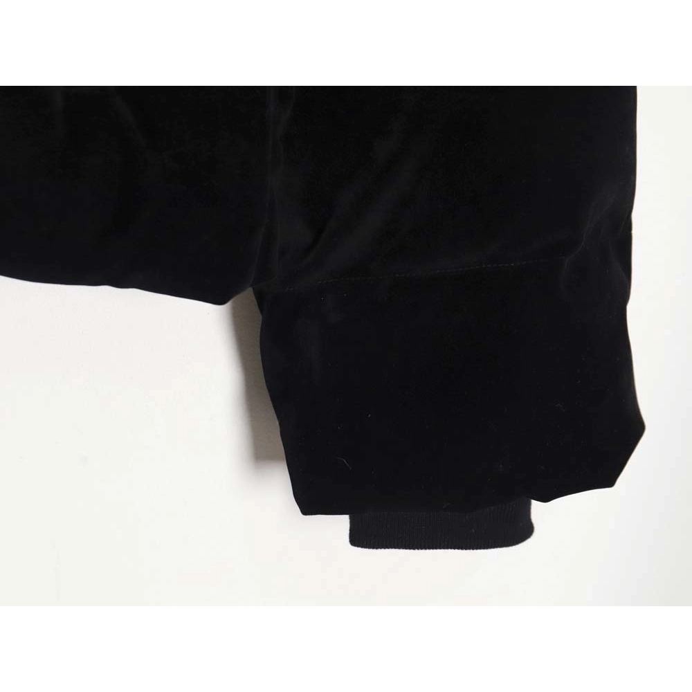 Prada PRD 23FW velvet triangle logo down jacket,Prada Jacket,Jacket,APPAREL