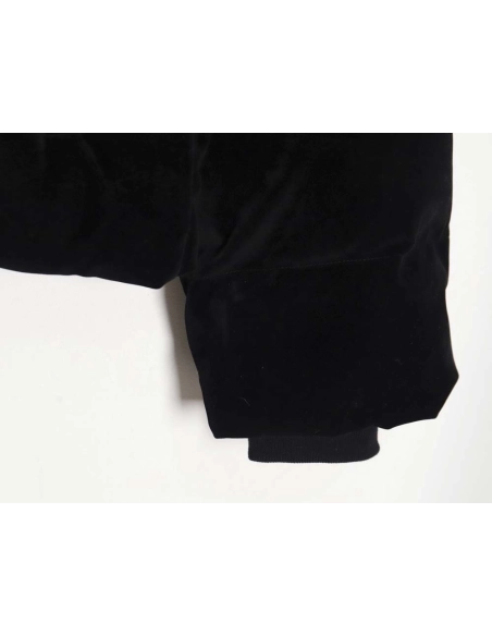 Prada PRD 23FW velvet triangle logo down jacket,Prada Jacket,Jacket,APPAREL