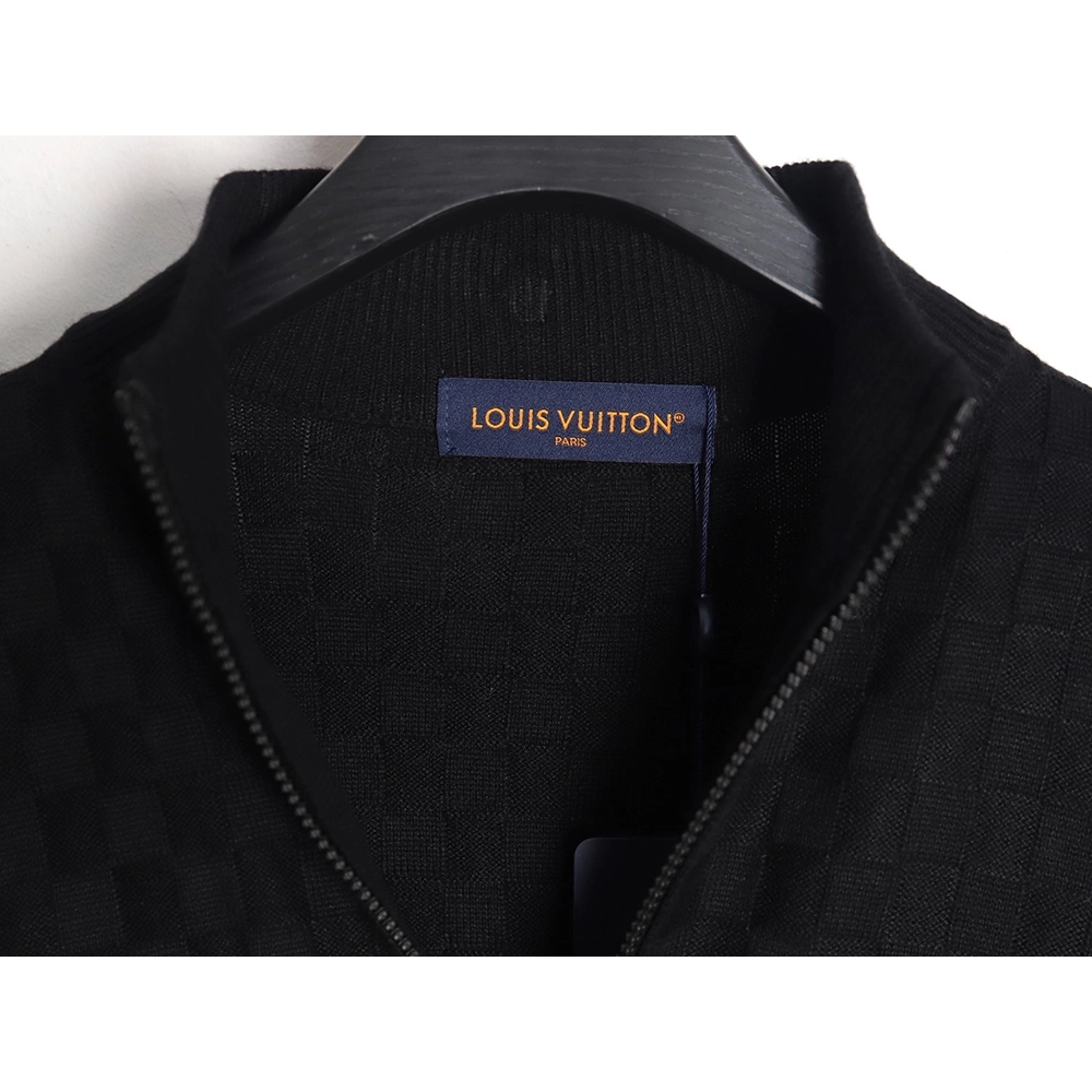 Louis Vuitton 23FW waffle embossed zipper jacket,Louis Vuitton Jacket,Jacket,APPAREL