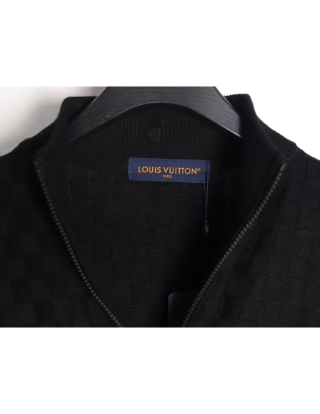 Louis Vuitton 23FW waffle embossed zipper jacket,Louis Vuitton Jacket,Jacket,APPAREL