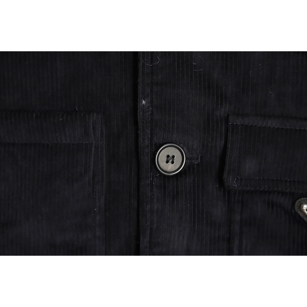 PRADA 23FW pocket corduroy longsleeved shirt jacket navy blue,Prada Jacket,Jacket,APPAREL