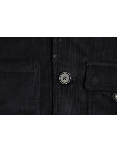 PRADA 23FW pocket corduroy longsleeved shirt jacket navy blue,Prada Jacket,Jacket,APPAREL