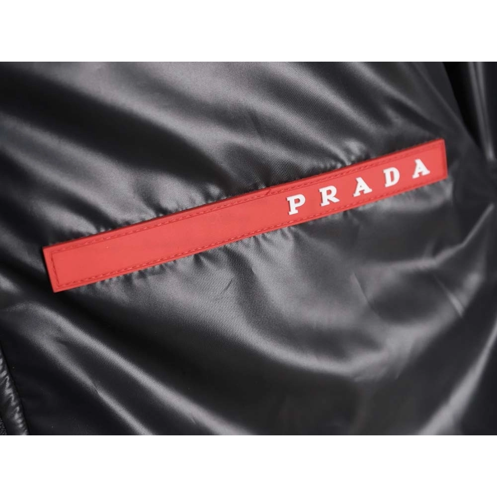 Prada 23Fw red striped cotton jacket_CM_1,Prada Jacket,Jacket,APPAREL