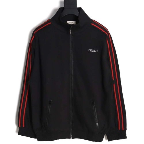 Celine 23Fw embroidered small label red edge webbing suit jacket,Celine Jacket,Jacket,APPAREL