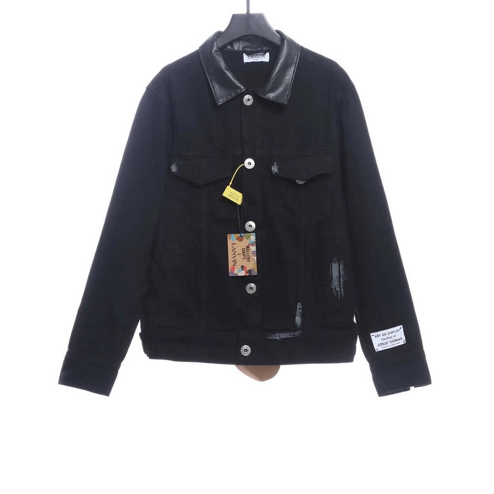 Lanvin joint GD limited capsule graffiti denim jacket,Lanvin Jacket,Jacket,APPAREL