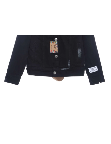 Lanvin joint GD limited capsule graffiti denim jacket,Lanvin Jacket,Jacket,APPAREL