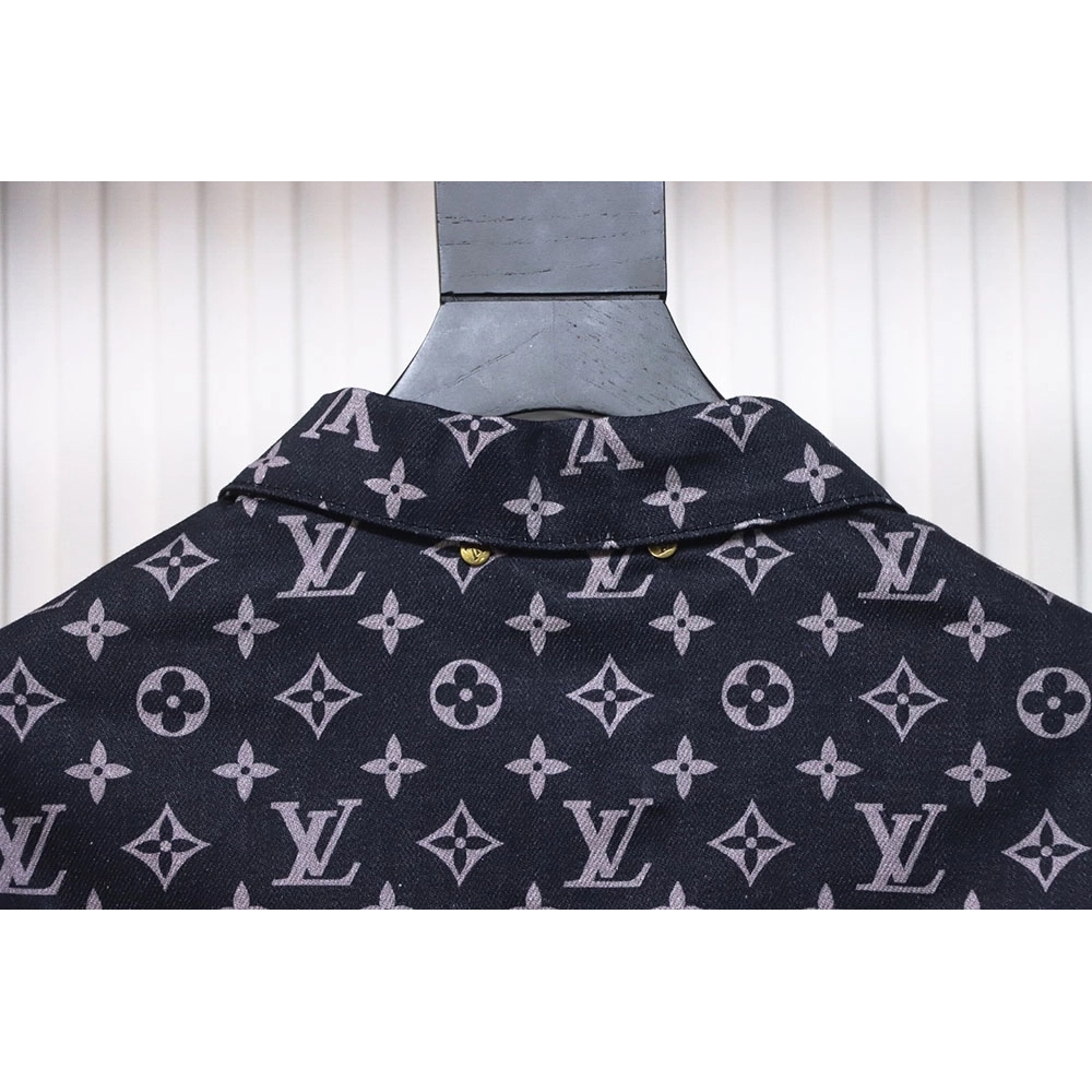 Louis Vuitton Fire Cloud Dye Denim Jacket,Louis Vuitton Jacket,Jacket,APPAREL