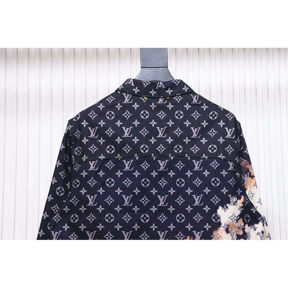 Louis Vuitton Fire Cloud Dye Denim Jacket,Louis Vuitton Jacket,Jacket,APPAREL