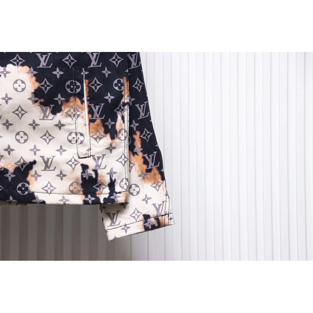 Louis Vuitton Fire Cloud Dye Denim Jacket,Louis Vuitton Jacket,Jacket,APPAREL
