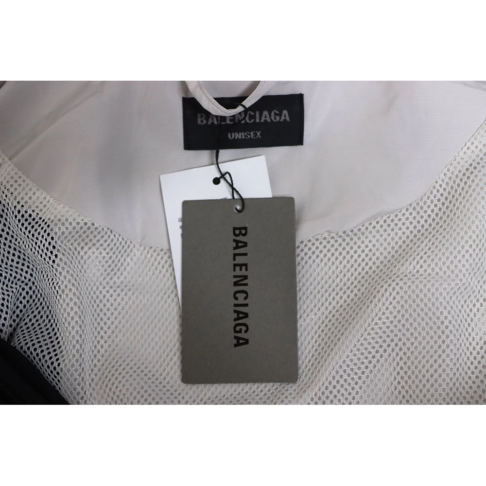 Balenciaga 3B red and white patchwork hooded jacket,Balenciaga Jacket,Jacket,APPAREL