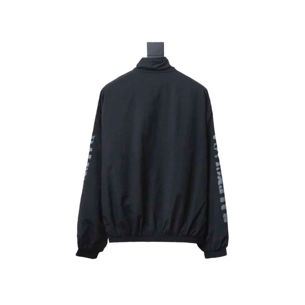 Balenciaga Blurred Lettering Print Track Jacket,Balenciaga Jacket,Jacket,APPAREL