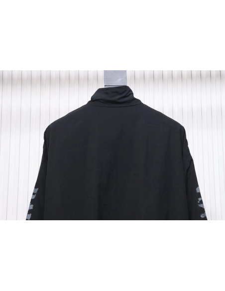 Balenciaga Blurred Lettering Print Track Jacket,Balenciaga Jacket,Jacket,APPAREL