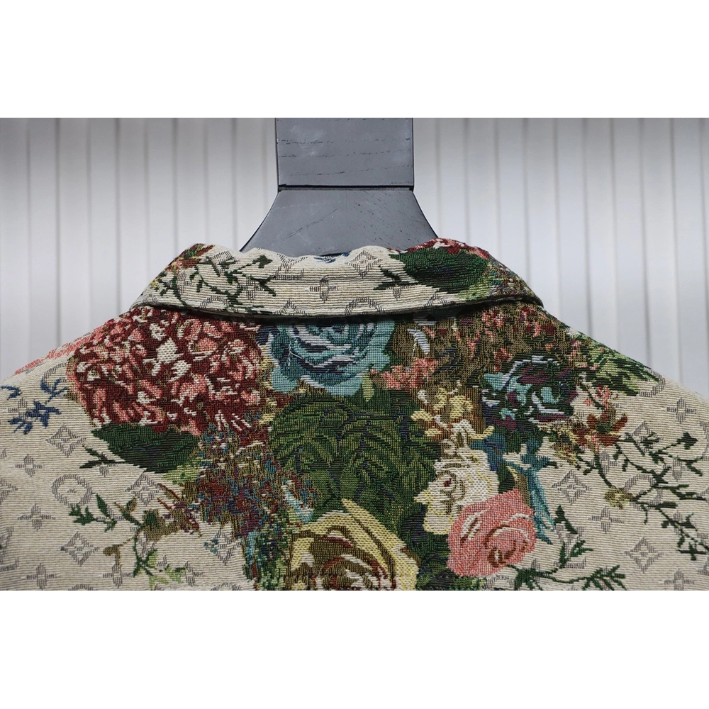 Louis Vuitton floral rose print denim jacket,Louis Vuitton Jacket,Jacket,APPAREL