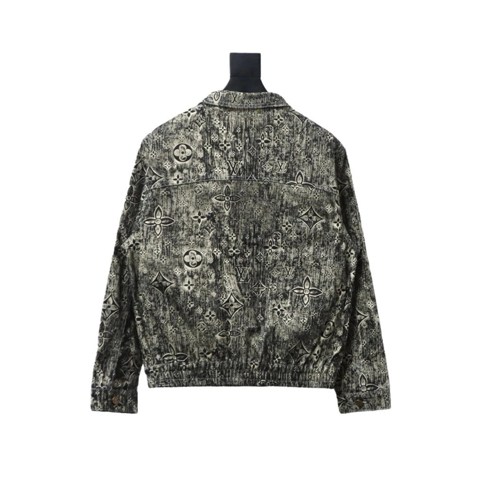 Louis Vuitton vintage embossed denim jacket,Louis Vuitton Jacket,Jacket,APPAREL
