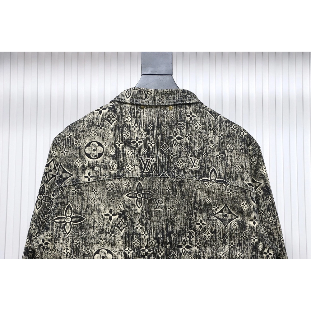 Louis Vuitton vintage embossed denim jacket,Louis Vuitton Jacket,Jacket,APPAREL