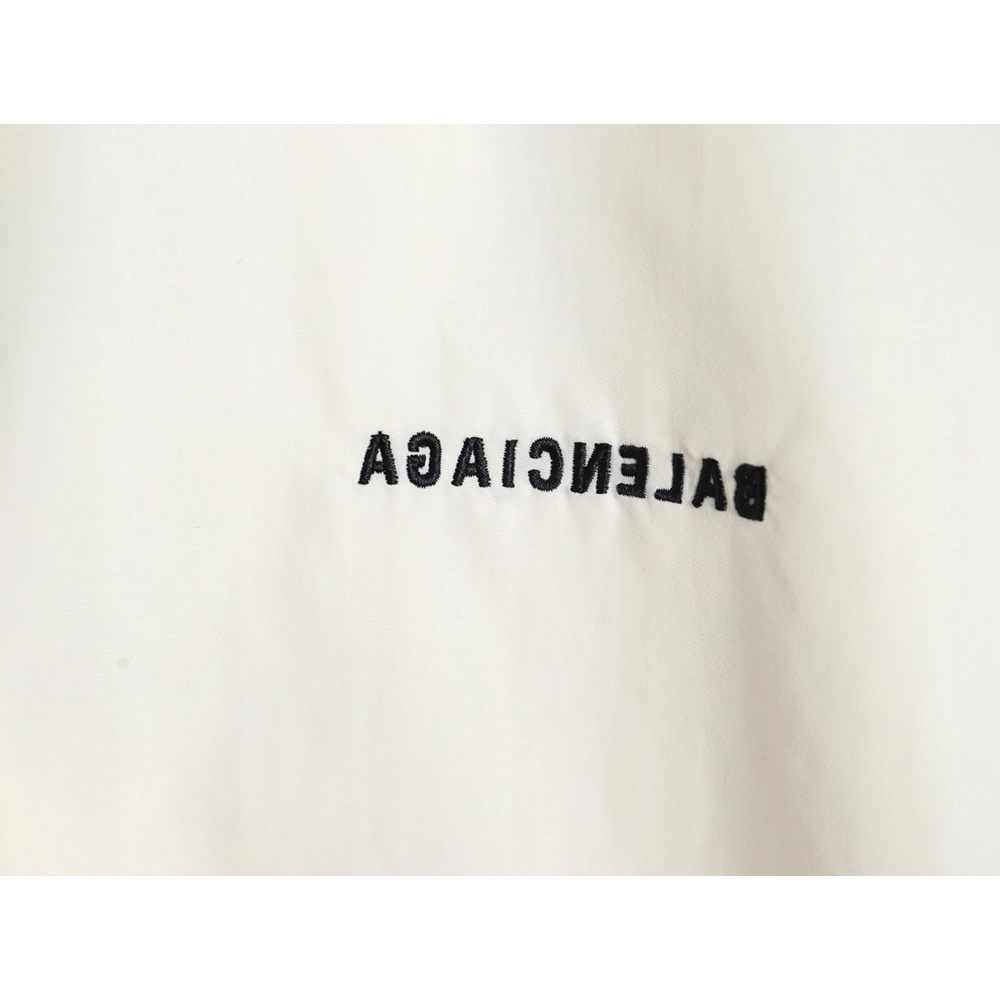Balenciaga mirrored lettering embroidered windbreaker jacket,Balenciaga Jacket,Jacket,APPAREL