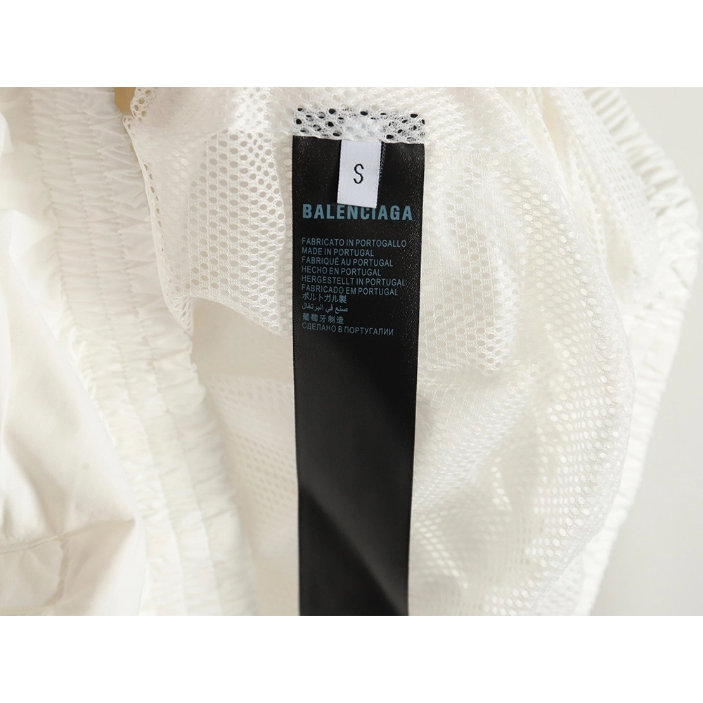 Balenciaga mirrored lettering embroidered windbreaker jacket,Balenciaga Jacket,Jacket,APPAREL