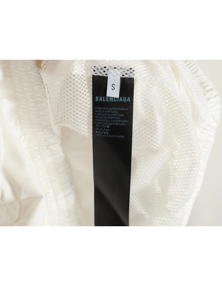 Balenciaga mirrored lettering embroidered windbreaker jacket,Balenciaga Jacket,Jacket,APPAREL