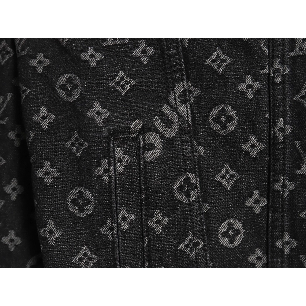 Louis vuitton Supreme joint full print denim jacket TSK1,Louis Vuitton Jacket,Jacket,APPAREL