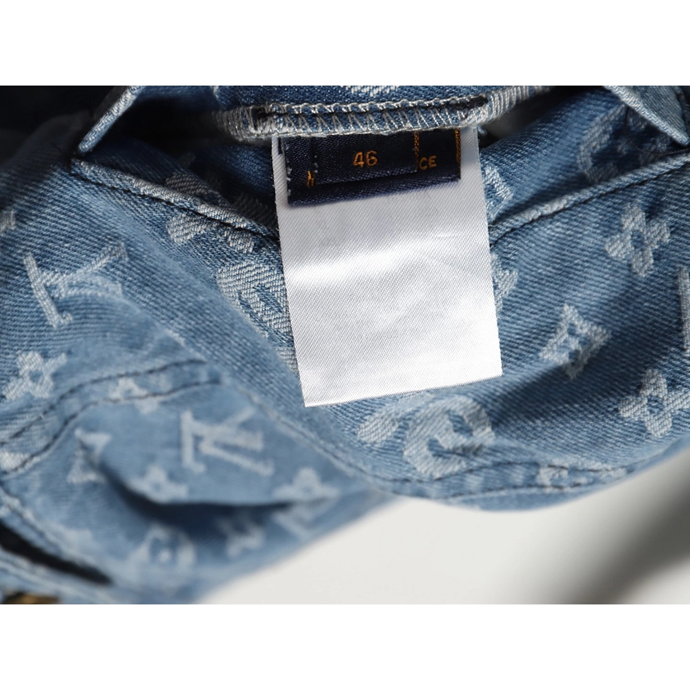 Louis vuitton Supreme joint full print denim jacket,Louis Vuitton Jacket,Jacket,APPAREL