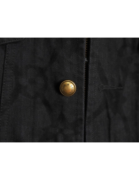 Louis Vuitton Burnt Denim Hooded Long Sleeve Denim Jacket,Louis Vuitton Jacket,Jacket,APPAREL