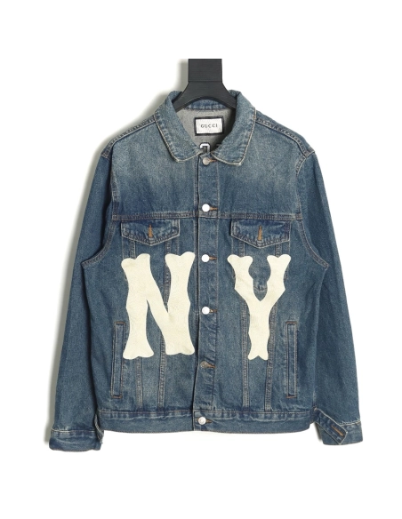 Gucci Yankees joint embroidered patch jacket,Gucci Jacket,Jacket,APPAREL