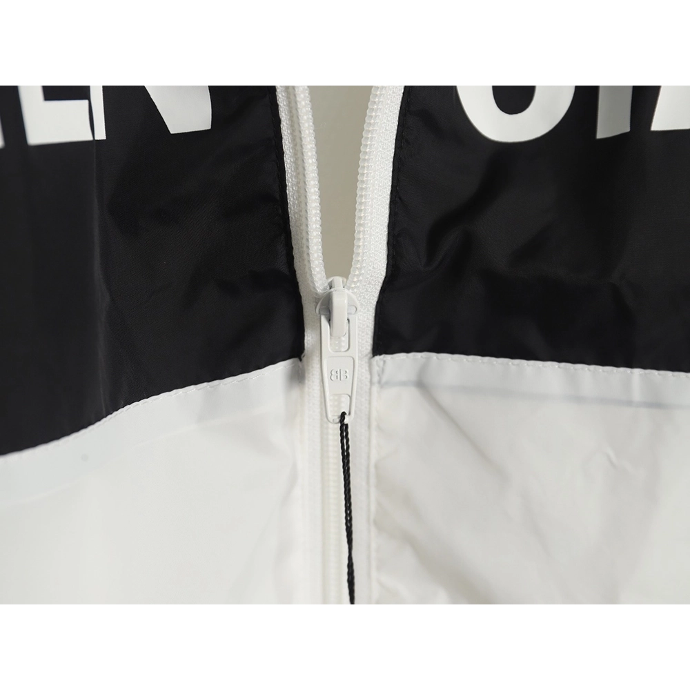 Balenciaga patchwork slogan windbreaker jacket TSK3,Balenciaga Jacket,Jacket,APPAREL