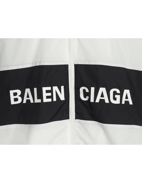 Balenciaga patchwork slogan windbreaker jacket TSK3,Balenciaga Jacket,Jacket,APPAREL