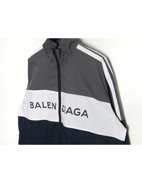 Balenciaga patchwork slogan windbreaker jacket,Balenciaga Jacket,Jacket,APPAREL