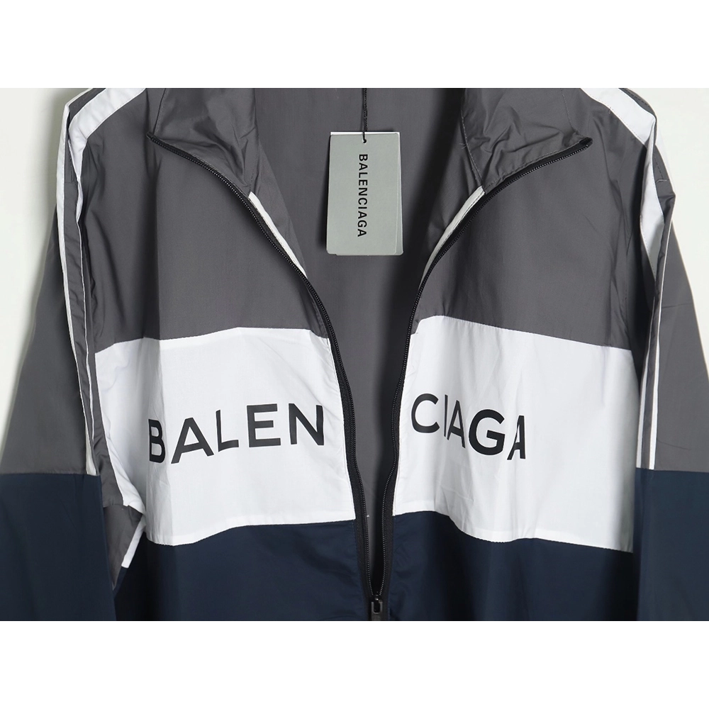 Balenciaga patchwork slogan windbreaker jacket,Balenciaga Jacket,Jacket,APPAREL