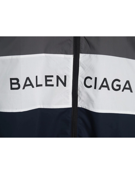 Balenciaga patchwork slogan windbreaker jacket,Balenciaga Jacket,Jacket,APPAREL