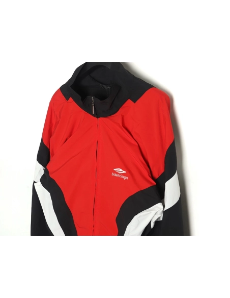 Balenciaga 3B red and blue patchwork jacket,Balenciaga Jacket,Jacket,APPAREL
