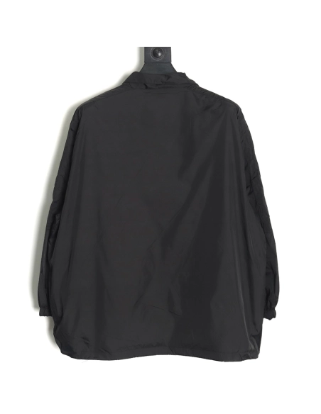 Balenciaga 57 black and blue patchwork slogan jacket,Balenciaga Jacket,Jacket,APPAREL