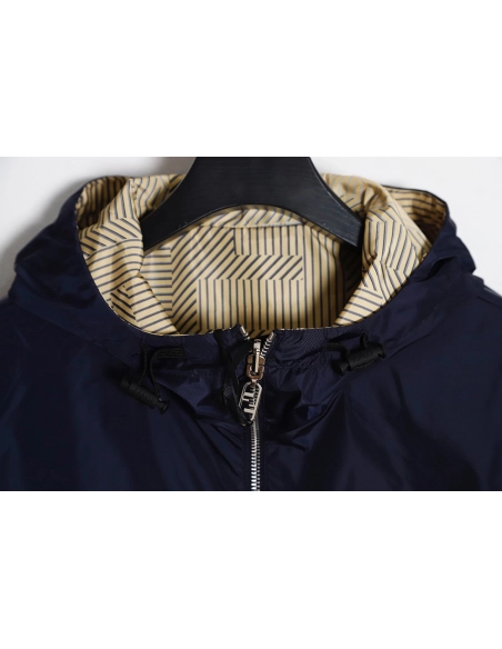 Fendi gradient reversible jacket with hood,Fendi Jacket,Jacket,APPAREL