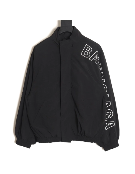 Balenciaga Blank Letter Embroidered Sports Suit Jacket,Balenciaga Jacket,Jacket,APPAREL