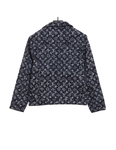LV painted allover tiedye denim jacket,Louis Vuitton Jacket,Jacket,APPAREL