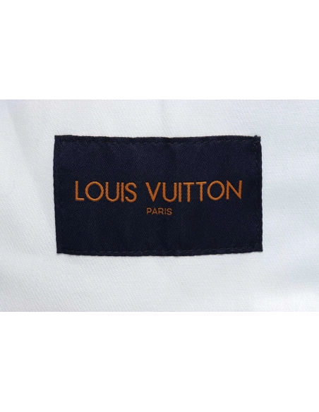 LV starry sky inkjet blue and white gradient denim jacket,Louis Vuitton Jacket,Jacket,APPAREL